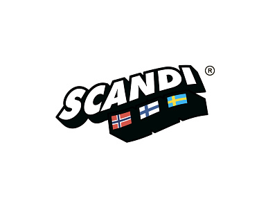 Scandi Sweets scandinavian design finland sweden norway shadow font flags brand identity design logodesign branding logo scandinavian