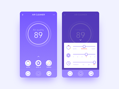Air Cleaner aircleaner app dailyui house interface mobile smart smarthome ui ux