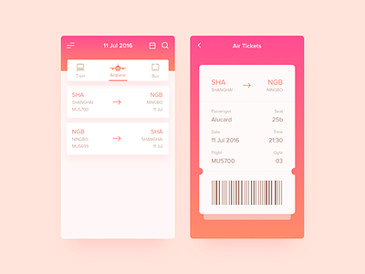 E-Ticket air airlines airplane boarding bus dailyui e-ticket pass ticket train ui ux