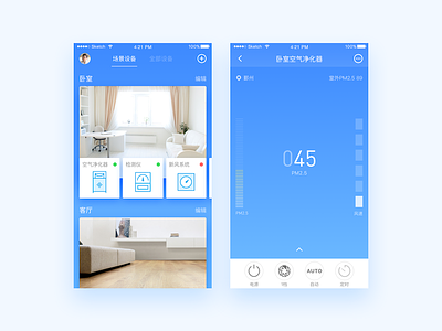 Air Purifier app dailyui interface mobile smarthome ui ux