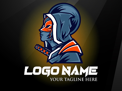 mascot logo game template design