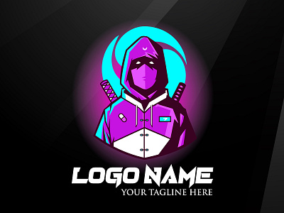 mascot logo game template design