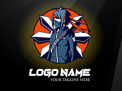 Mascot gaming logo design template