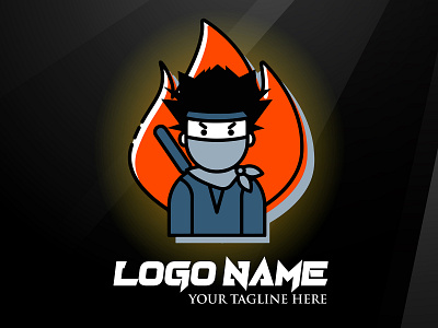 Gaming mascot logo design template