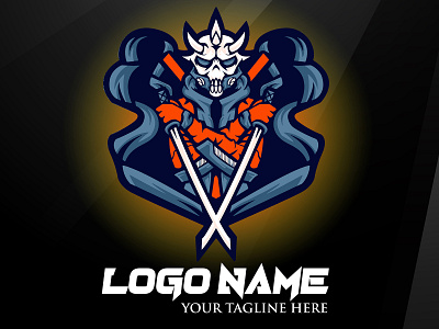 Gaming mascot logo design template