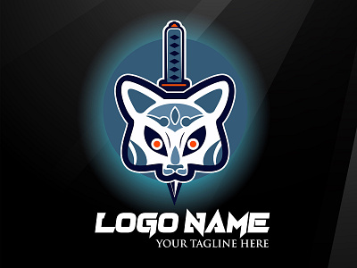 Gaming mascot logo template design