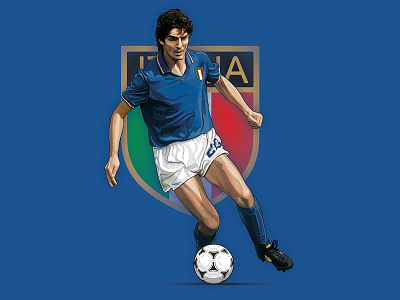 Rossi artwork digital painting football illustration photoshop world cup