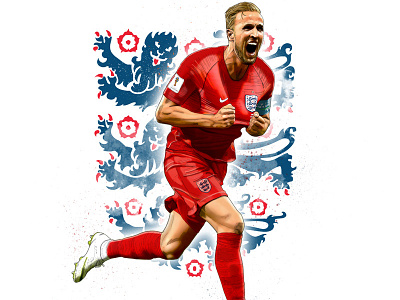 Harry Kane artwork digital painting football illustration photoshop world cup