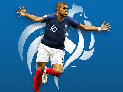 Mbappe artwork digital painting illustration painting photoshop soccer sport world cup