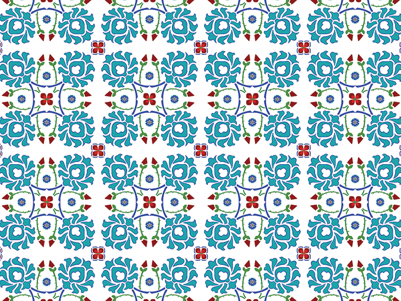 Turkish Pattern (No.4) colourful geometric istanbul pattern turkish vector