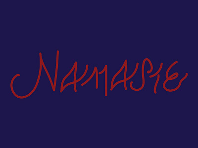 Namaste doodling indian namaste typography vector