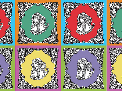 Experimenting with illustration art nouveau colourful experimenting illustration pop art vector