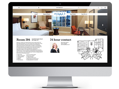 Hyatt room descriptions clean ui visual design web design