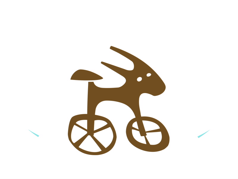 Bike character walking 2d animation bicycle bike character logo lottie motion graphics