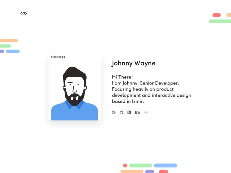 HeadShot Theme free portfolio personal work design minimal drawing color style illustration logo icon