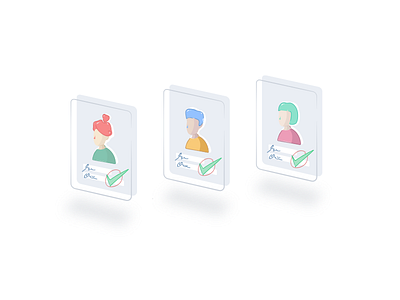 Profile Card Illustration color design drawing dribbble icon illustration logo style