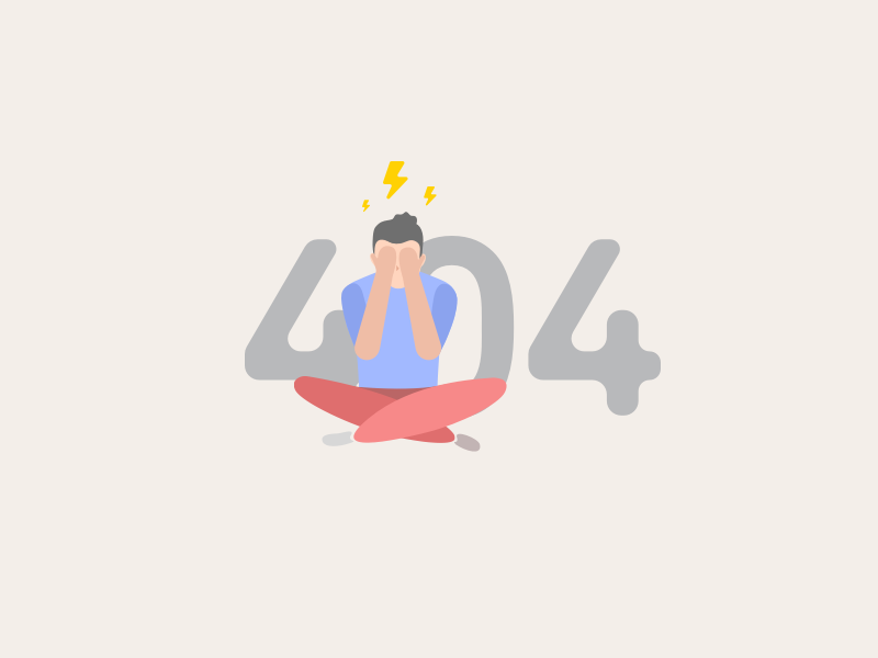 A sad 404 :) design website freelance ui design minimal drawing color ux illustration logo ui