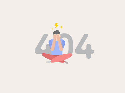 A sad 404 :) color design drawing freelance illustration logo minimal ui ui design ux website