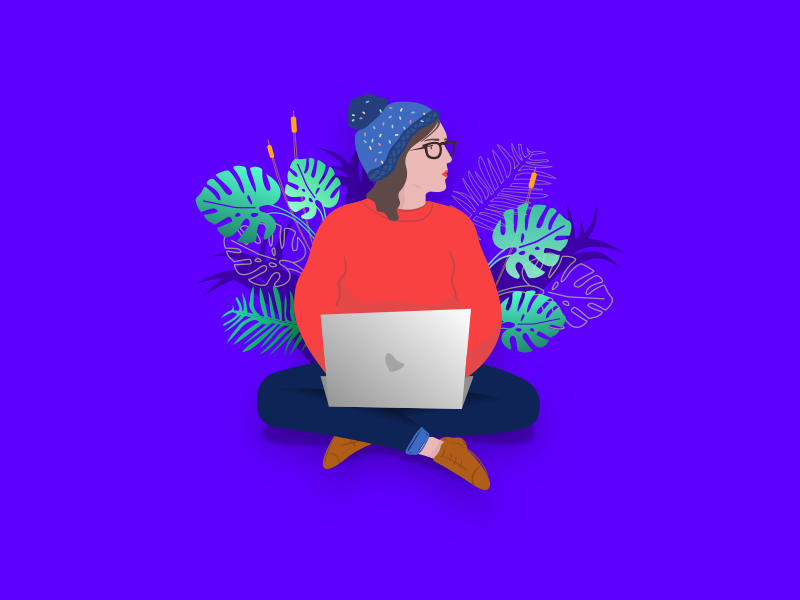 selfie by pen draw macbook design portfolio vector designer plant minimal illustrator sketch drawing illustration
