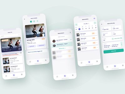 Wodz fitness app - white theme