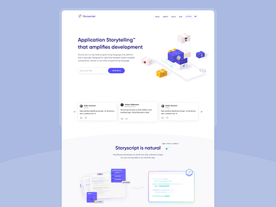 Story Landing version branding color design designer draw flat freelance icon illustration landing logo minimal product style ui ui design ux web webdesign website