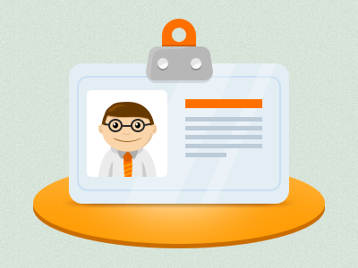 Identification id identification profile corporate man businessman illustration