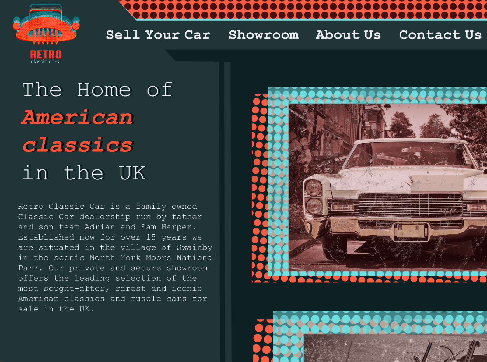 Retro classic cars website by Andrea on Dribbble