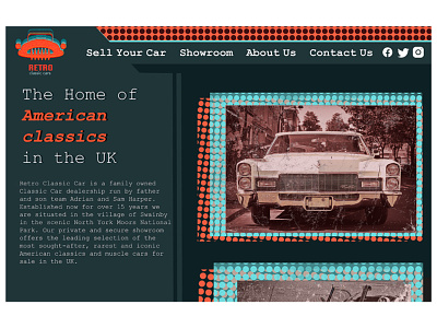 Retro classic cars website cars classic logo photoshop retro website