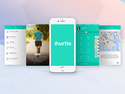Hurtle mobile app concept clean design experience fitness interaction interactive interface mobile prototype u user ux