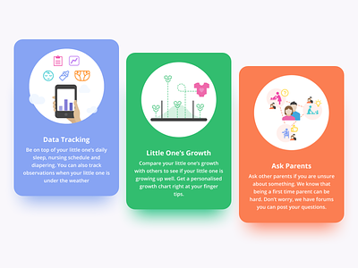 Onboarding | Baby Monitor App baby data get started growth kins littleone monitor onboarding parents splash screen tracking tutorial