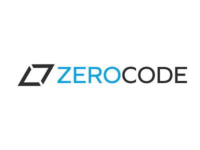 Zerocode design logo no code nocode vector zero code