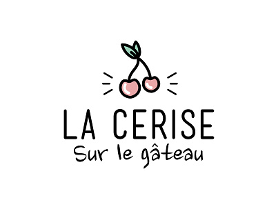 La cerise sur le gâteau - Logo bakery branding cerise cherry food french fruit logo typo