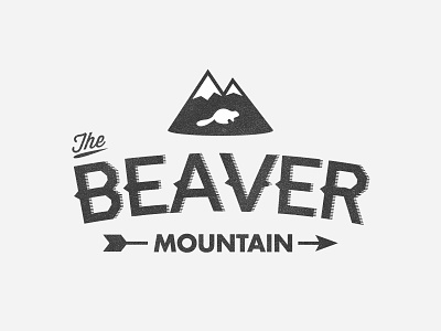 The Beaver Mountain beaver logo mountain retro