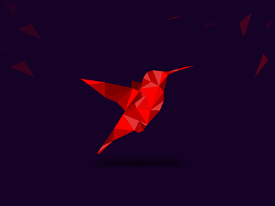 Lowpoly logo design hummingbird ilustration logo lowpoly vector