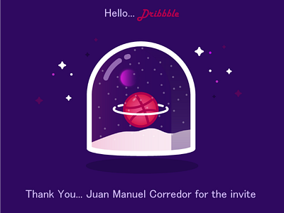 Thankyou Juan Manuel Corredor deibbbleinvite draft dribbble graphic illustration invite snow