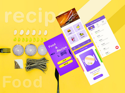 Food order and recipe app app design food icon illustration logo recipe screen ui ux