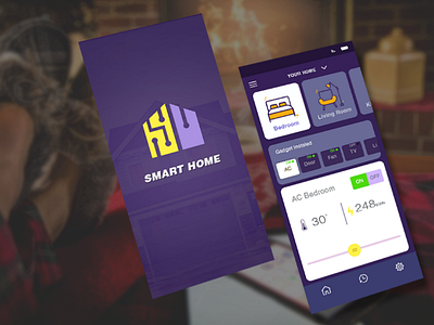 Smart home app atomation clipart creative design illustration logo machine learning project smart home ui ux