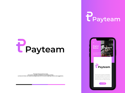 Payteam affinity designer branding design digital wallet flat graphic design logo logo design minimalist pay payteam vector