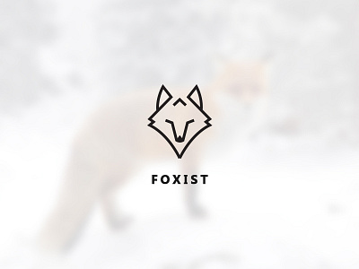 Foxist animals black fox logo