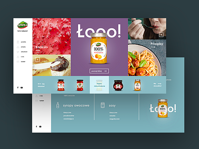 Łowicz - product website colorful food navigation simple ui ux web website