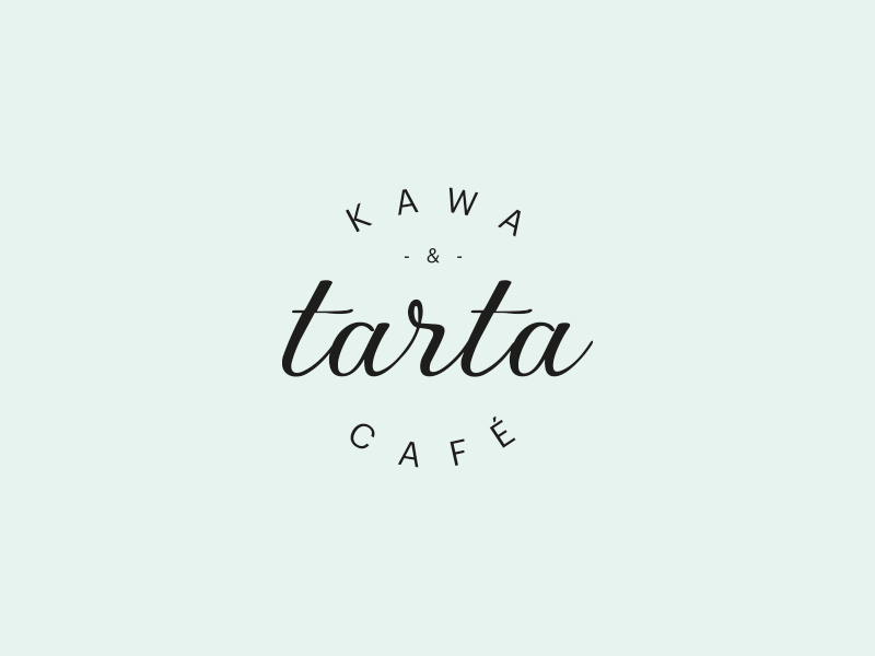Kawa & Tarta cafe! branding coffee colors logo monday pastel