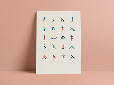 Floyo colors feminine floyo minimal pastel poster simple yoga