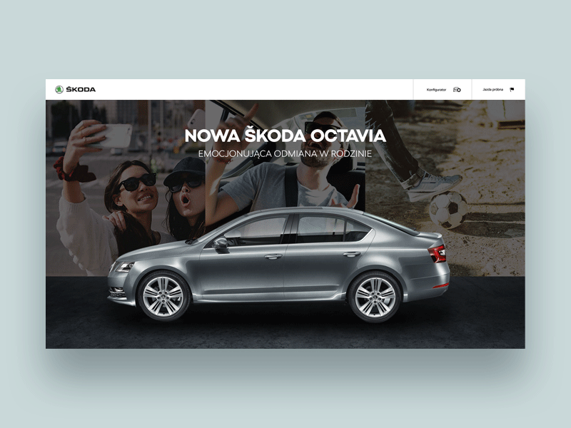 New SKODA Octavia car design simple skoda ui ux web webdesign website