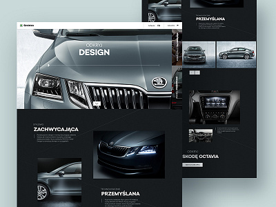New SKODA Octavia car design simple skoda ui ux web webdesign website