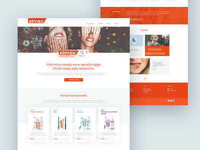 Elmex brand design health simple ui ux web webdesign website woman