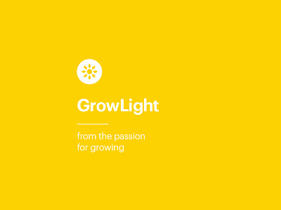 GrowLight branding colorful flower light logo plant simple