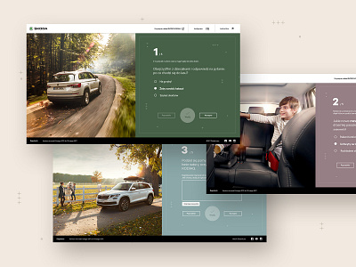 SKODA Kodiaq Contest car colorful design light pastel simple skoda ui web webdesign website