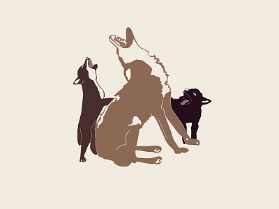 La manada adobe illustration illustrator lobas vector wolves