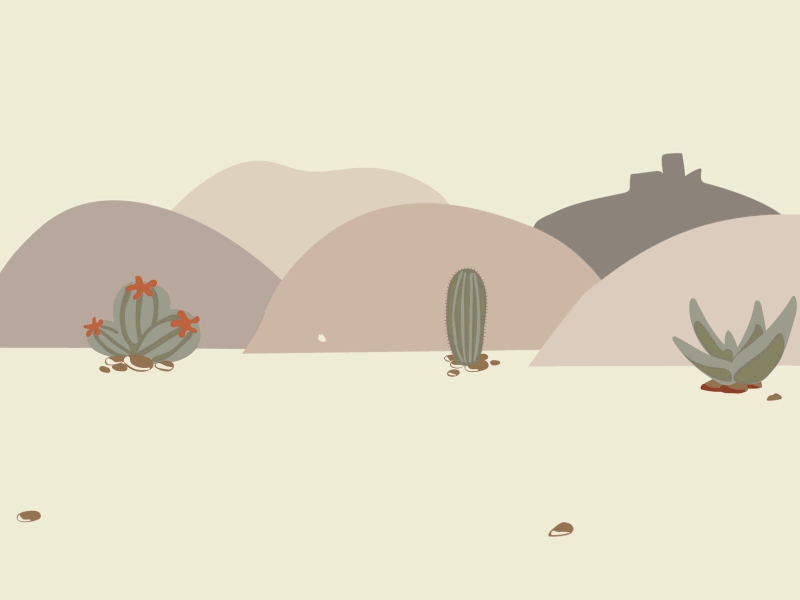 En vespa 2d after effects animacion animation cat desert illustration roadtrip vespa