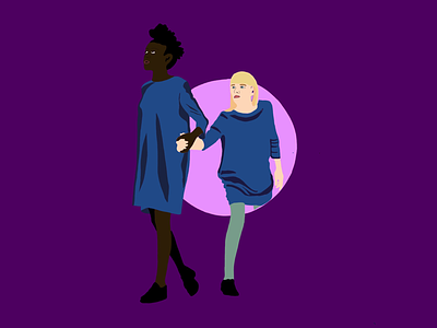 Out illustration ilustración ipad procreate purple sketch women